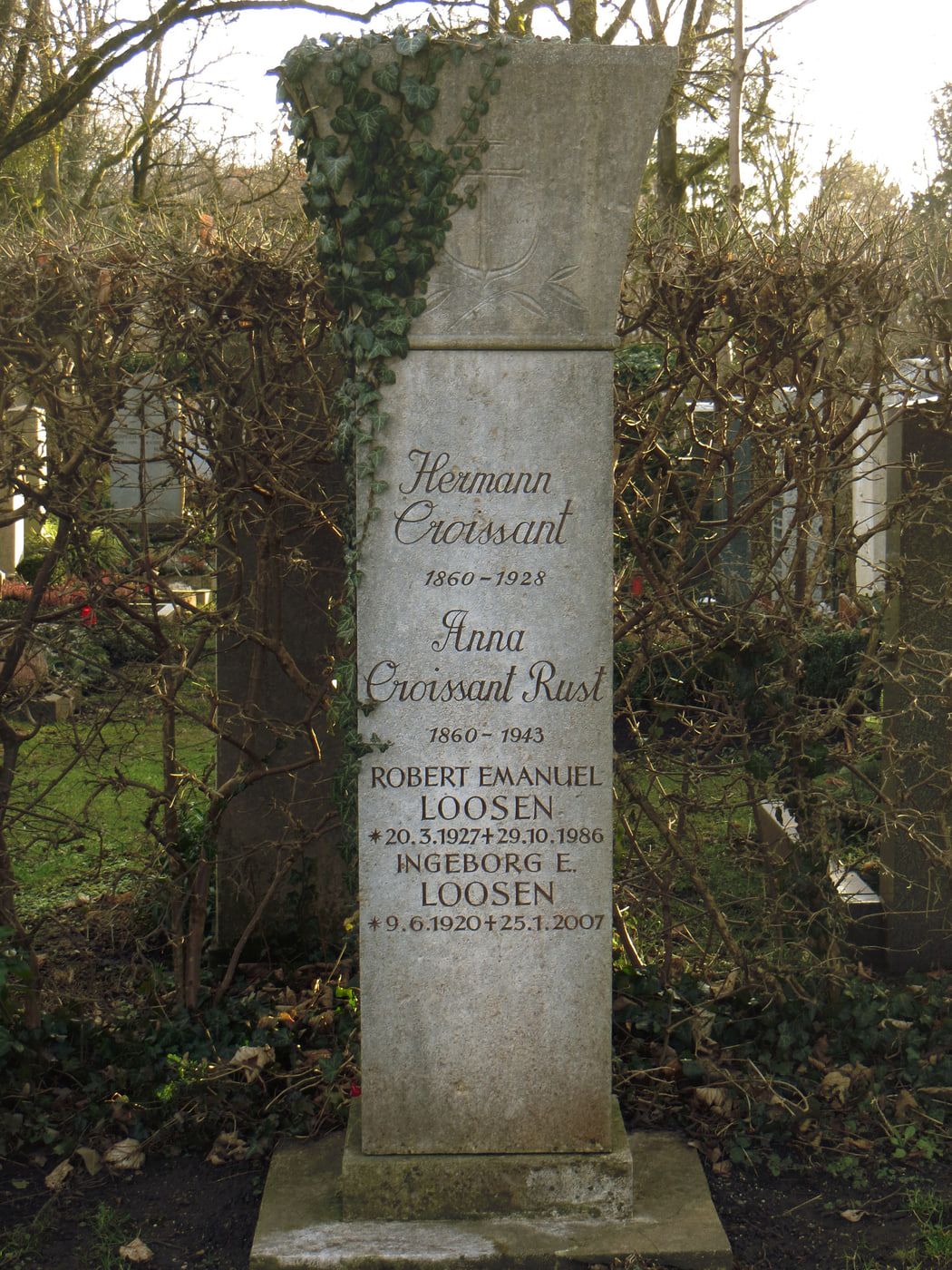 Grabstätte von Anna Croissant-Rust auf Friedhof Pasing